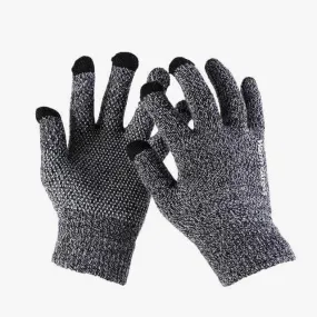 1Pair Men Thicken Knitted Gloves For Phone Screen