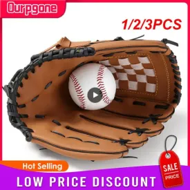 1PCS Pure Leather Baseball Glove Adult Children Baseball Training Thickened Cushioning Infield Pitcher Baseball Glove