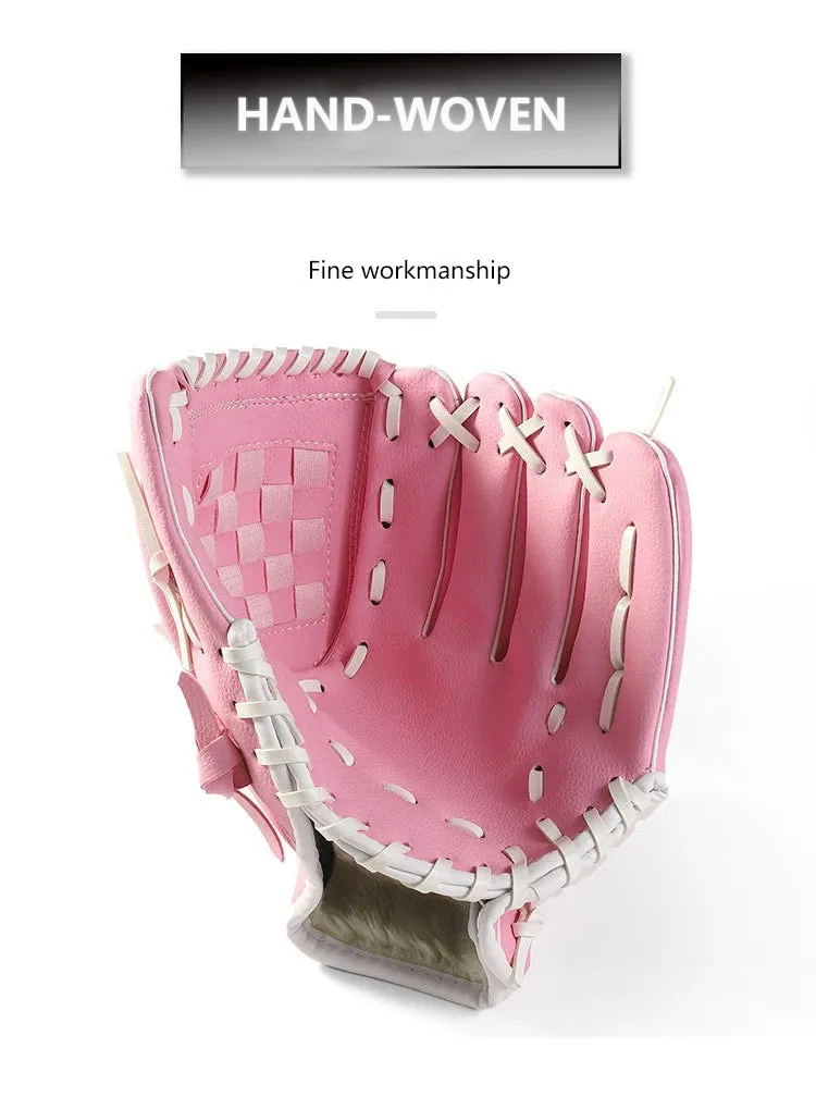 1PCS Pure Leather Baseball Glove Adult Children Baseball Training Thickened Cushioning Infield Pitcher Baseball Glove