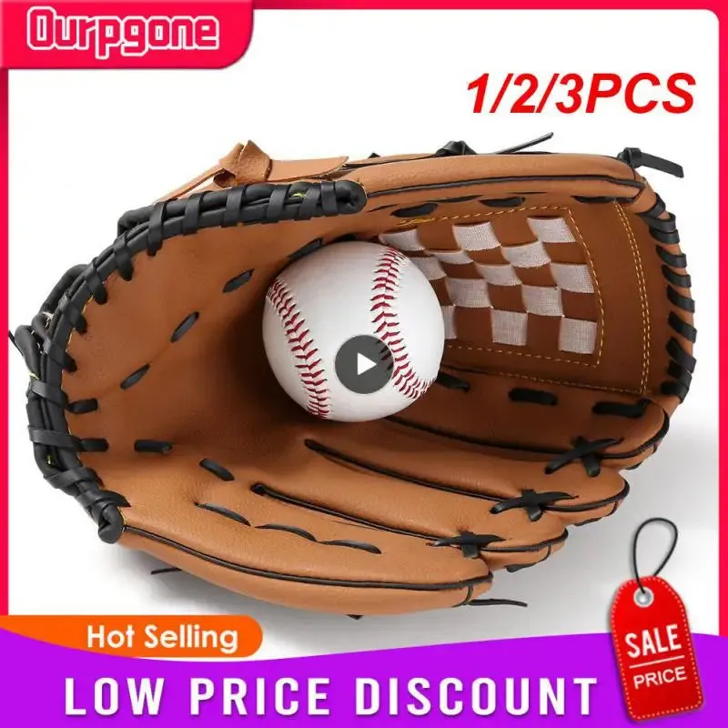 1PCS Pure Leather Baseball Glove Adult Children Baseball Training Thickened Cushioning Infield Pitcher Baseball Glove