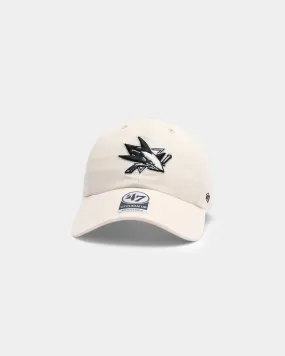 47 Brand Men's San Jose Sharks Clean Up Strapback Natural/Black