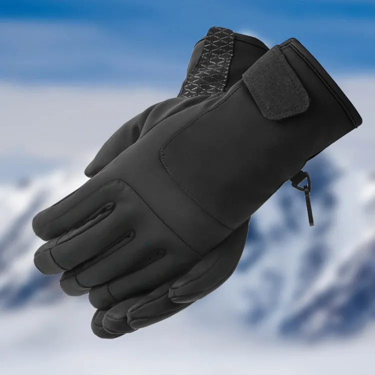 A030 Winter Skiing Glove Riding Sports Touch Screen Keep Warm Gloves, Size: M(Black)