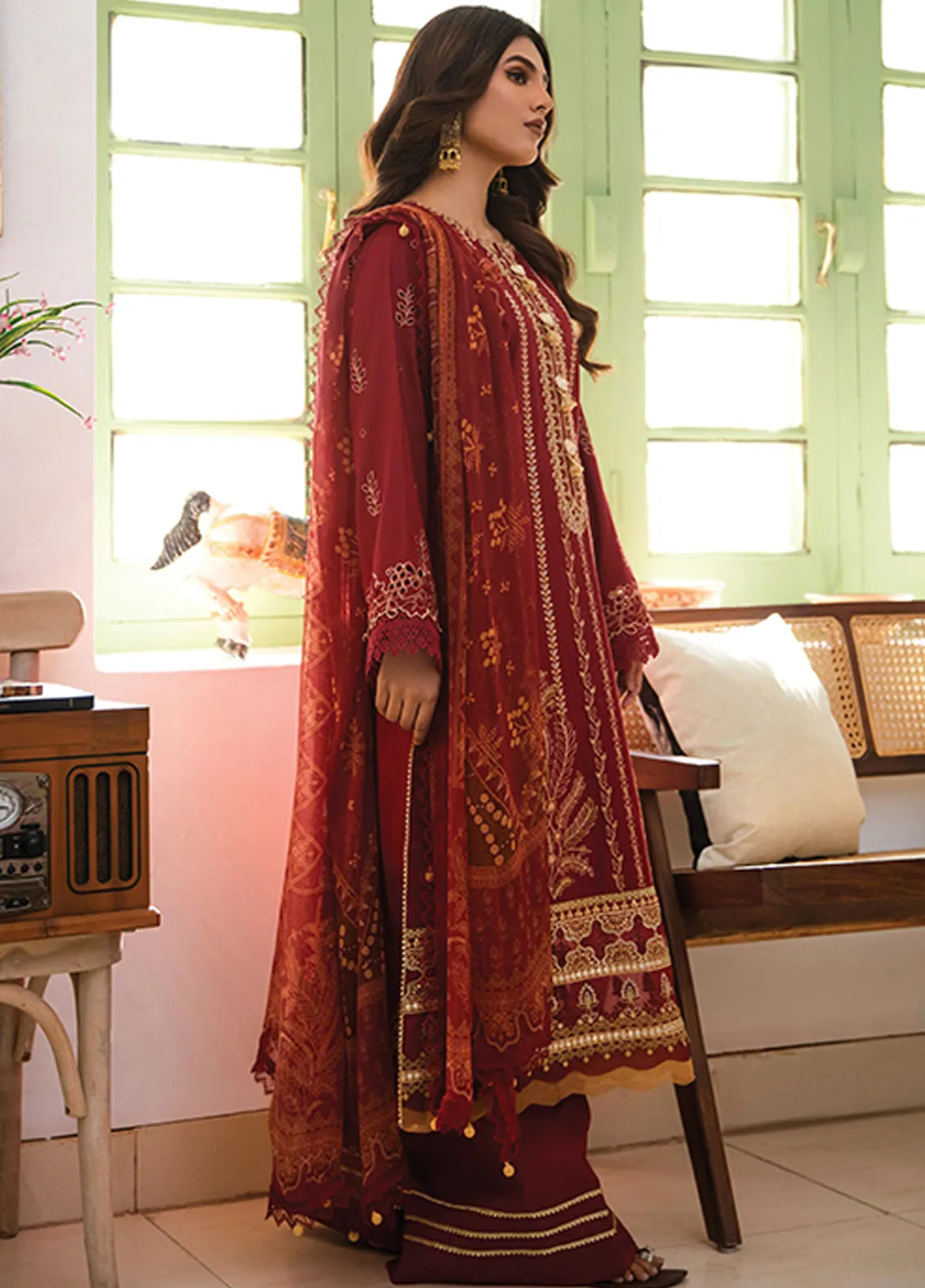 Afsaneh By Aabyaan Embroidered Lawn Unstitched 3 Piece Suit - 08