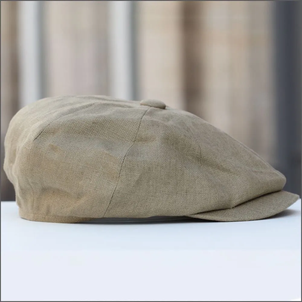 Alfie Irish Linen 8piece Khaki Cap 