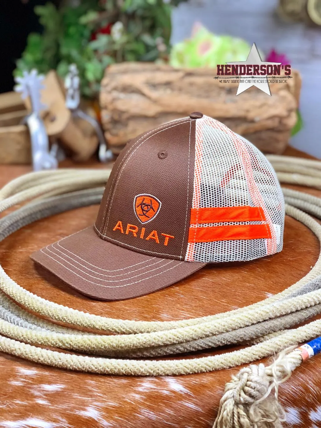 Ariat Oilskin Ball Cap ~ Orange