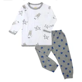 Baa Baa Sheepz Long Sleeve Shirt   Pants - White Big Star   Blue Star