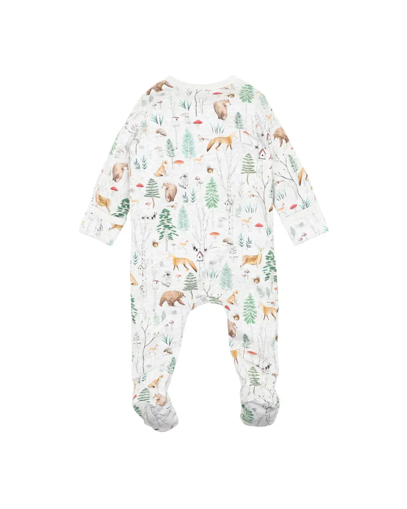 Bebe Atlas L/S Zip Onesie - Atlas Print (Size NB-1)