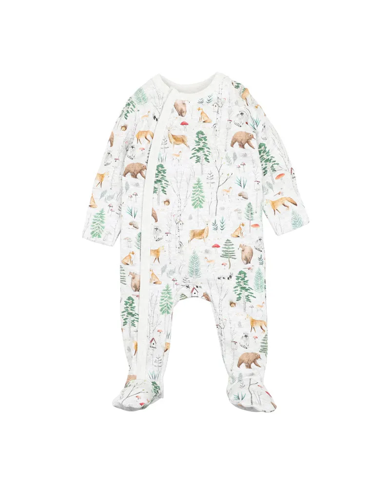 Bebe Atlas L/S Zip Onesie - Atlas Print (Size NB-1)