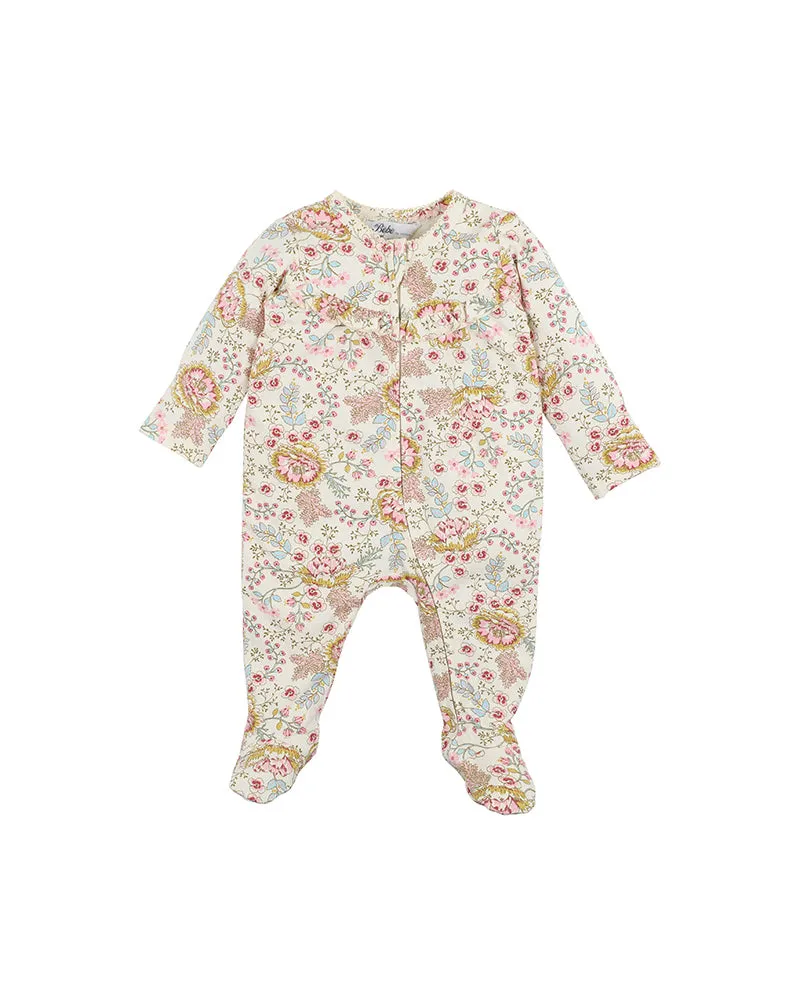 Bebe Margot L/S Zip Onesie - Margot Print (Size NB-1)