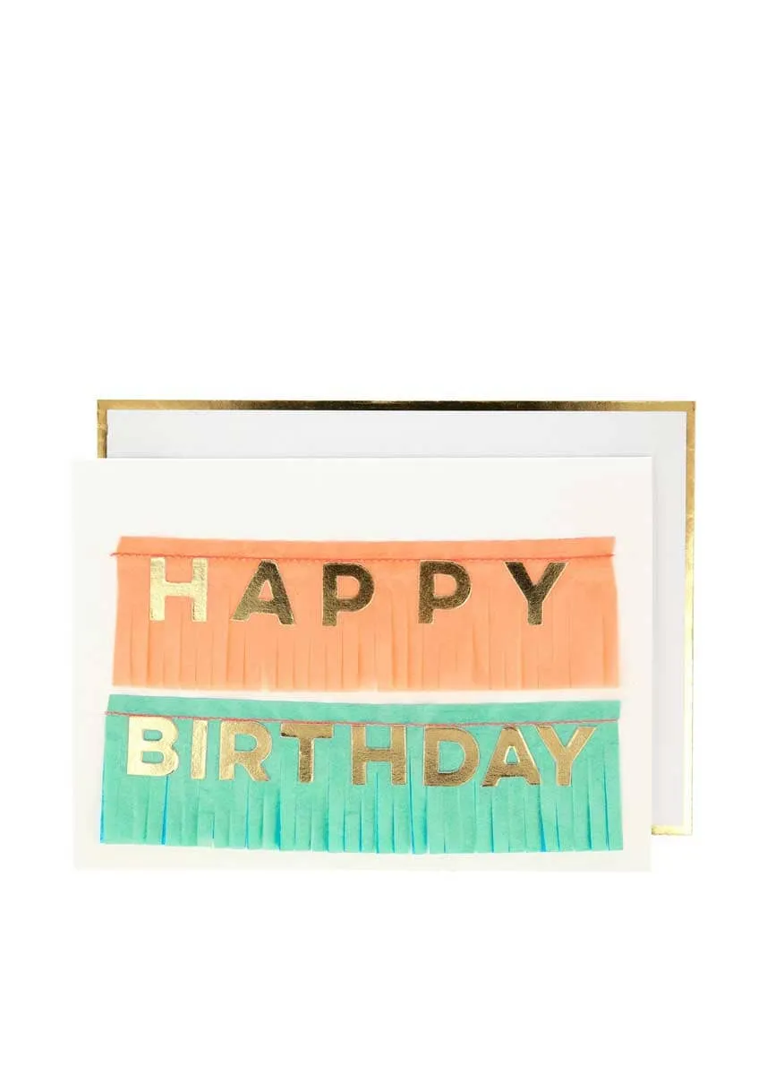 Birthday Fringe Garland Card