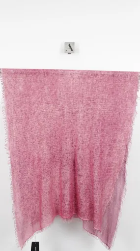 CASHMERE BICOLOR SCARF 200x100-INT: RHUBARB EST: PITAYA-U