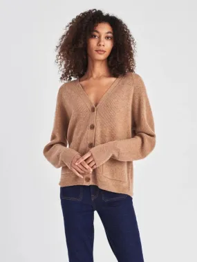 Cashmere Ribbed Boyfriend Cardigan