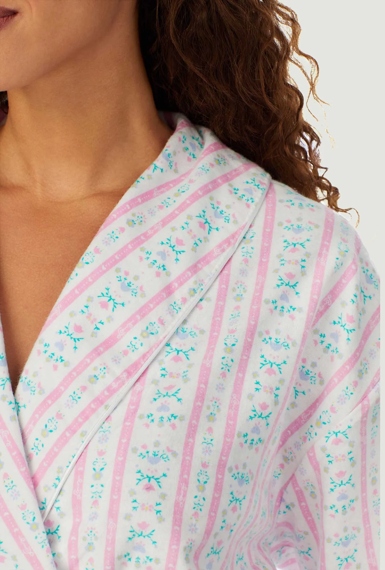 Classic Pink Tyrolean Wrap Robe