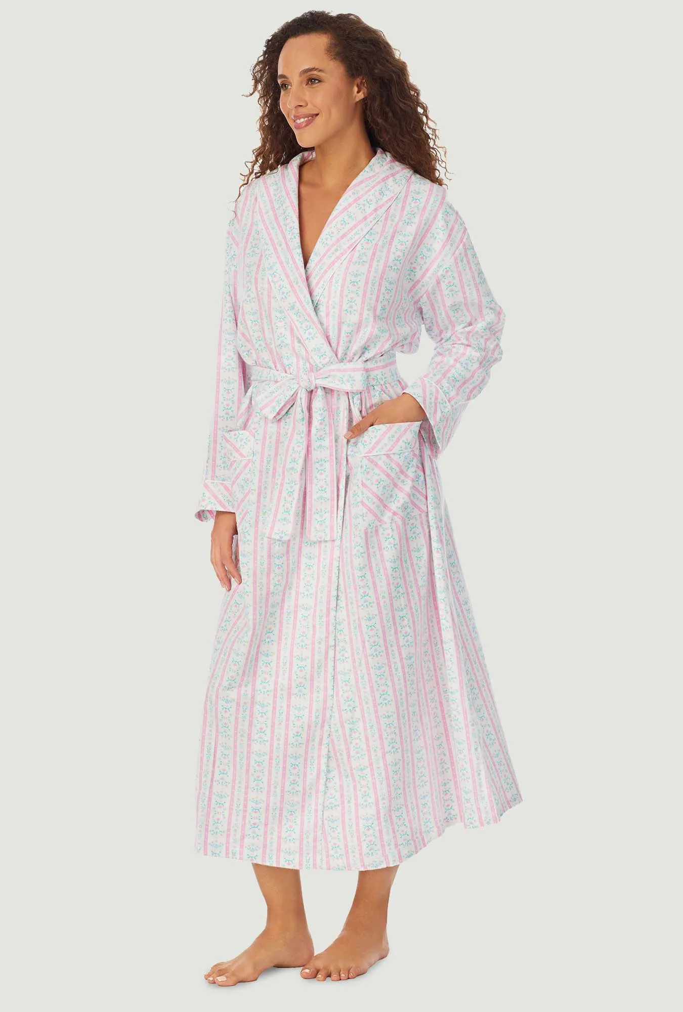 Classic Pink Tyrolean Wrap Robe