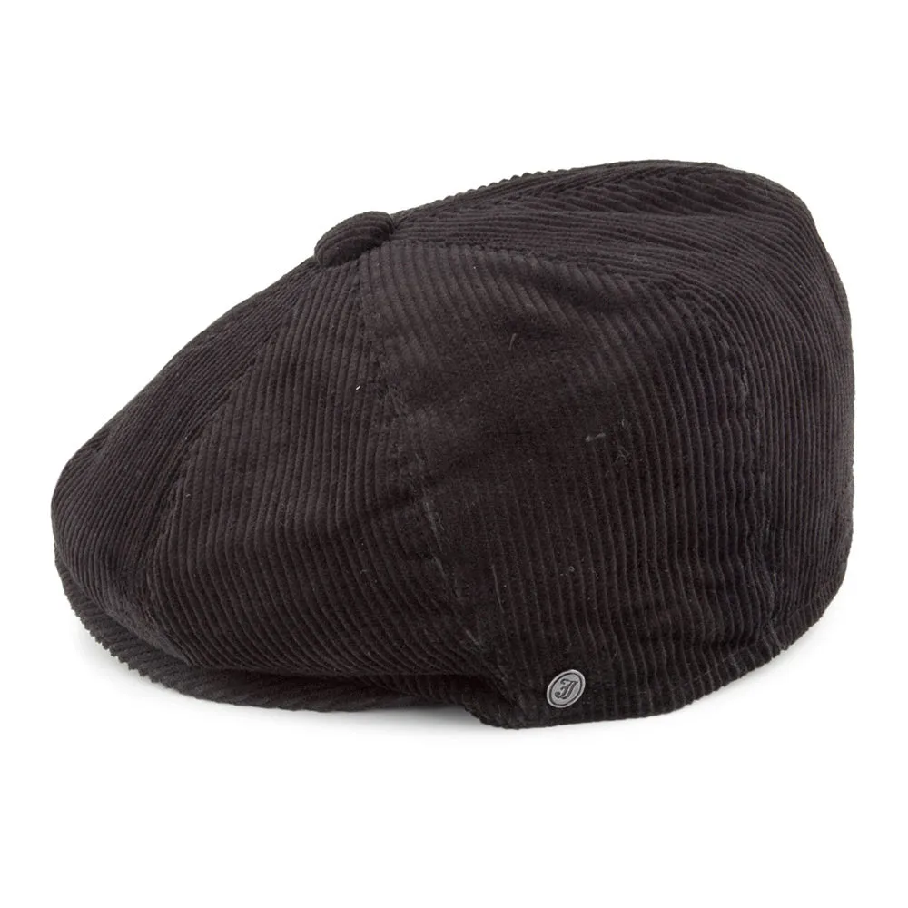 Corduroy Newsboy Cap Black Wholesale Pack