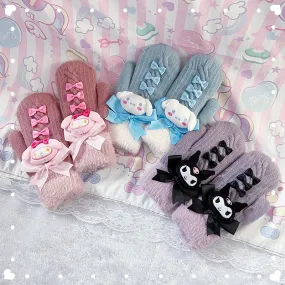 Cute cartoon bow gloves PL51437