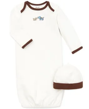 Cute Puppies Sleeper Gown And Hat