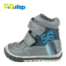 D.D. Step toddler boy shoes/winter boots with faux fur insulation grey and blue size US 4-8. Best Winter Boots For Boys.