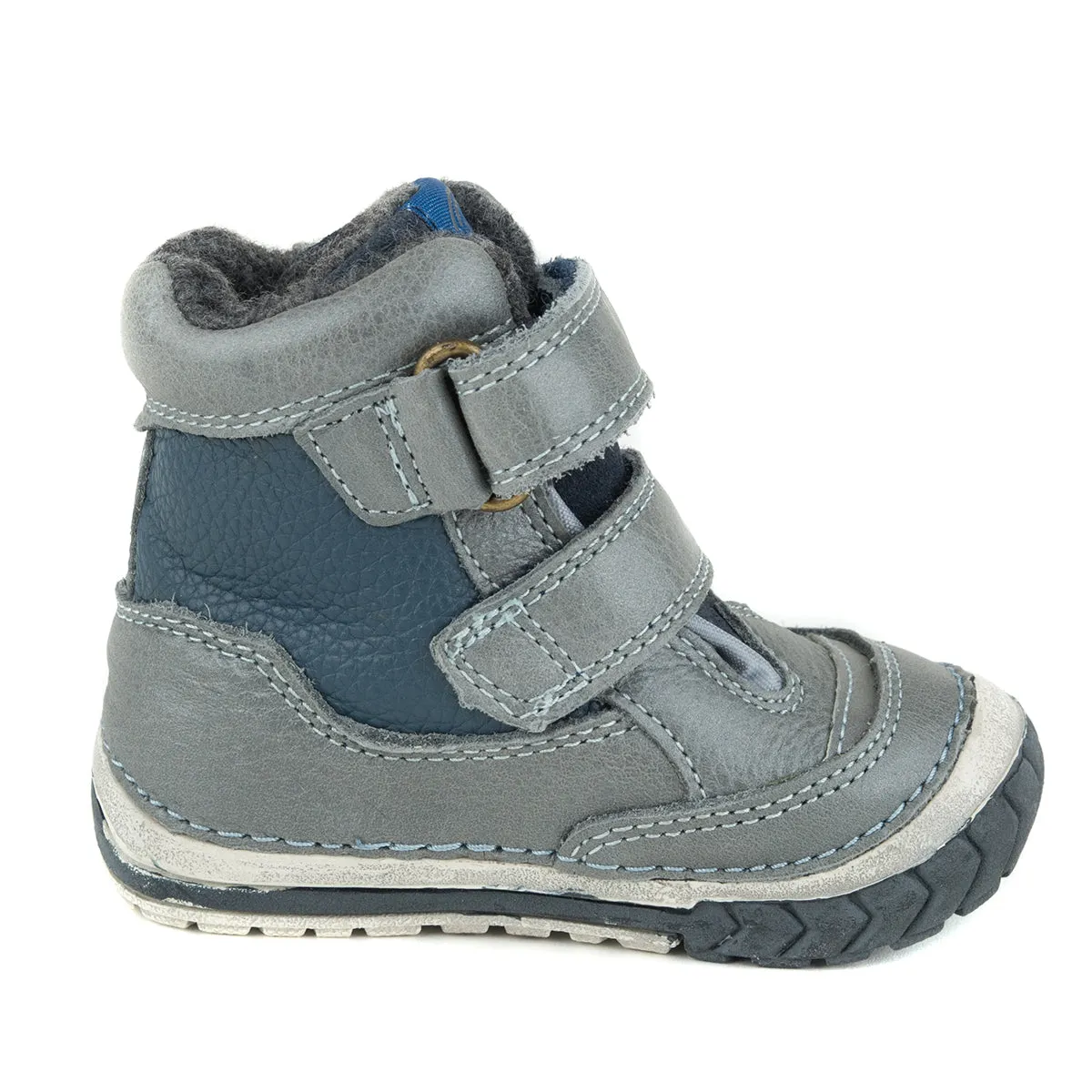 D.D. Step toddler boy shoes/winter boots with faux fur insulation grey and blue size US 4-8. Best Winter Boots For Boys.