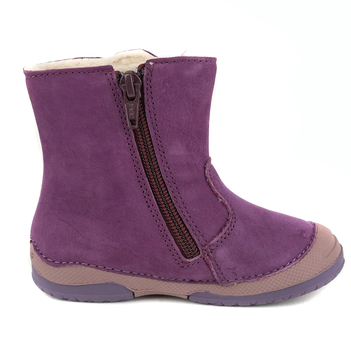 D.D. Step toddler girl winter boots with faux fur insulation lavender with flower size US 4-8. Cute boots for little  girls