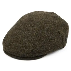 Donegal Tweed Arranmore Flat Cap - Moss-Brown