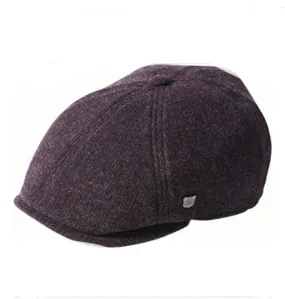 Failsworth - Hudson - 6 piece Peaky Blinder Cap - Merino Wool - Merlot Wine