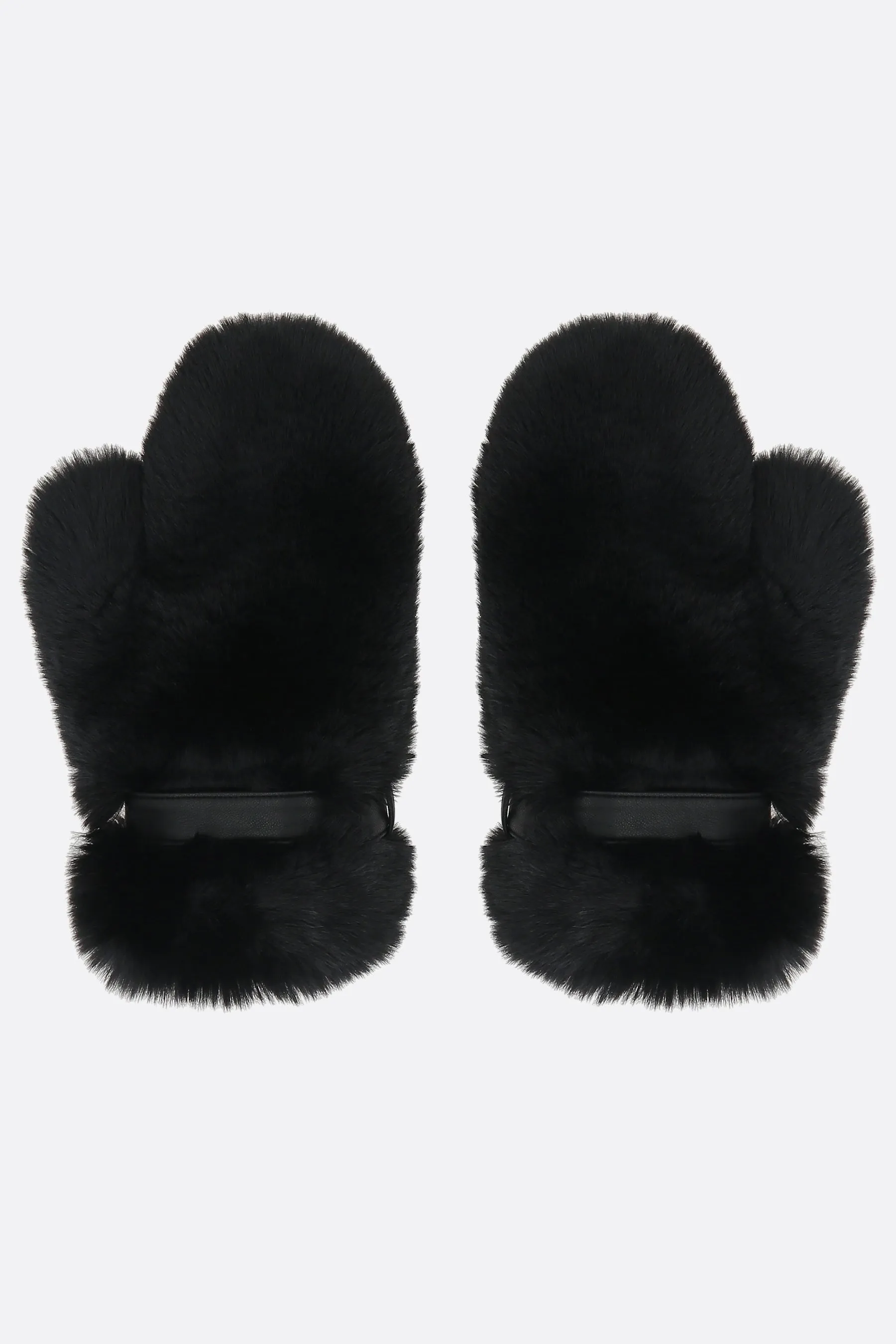 faux fur mittens