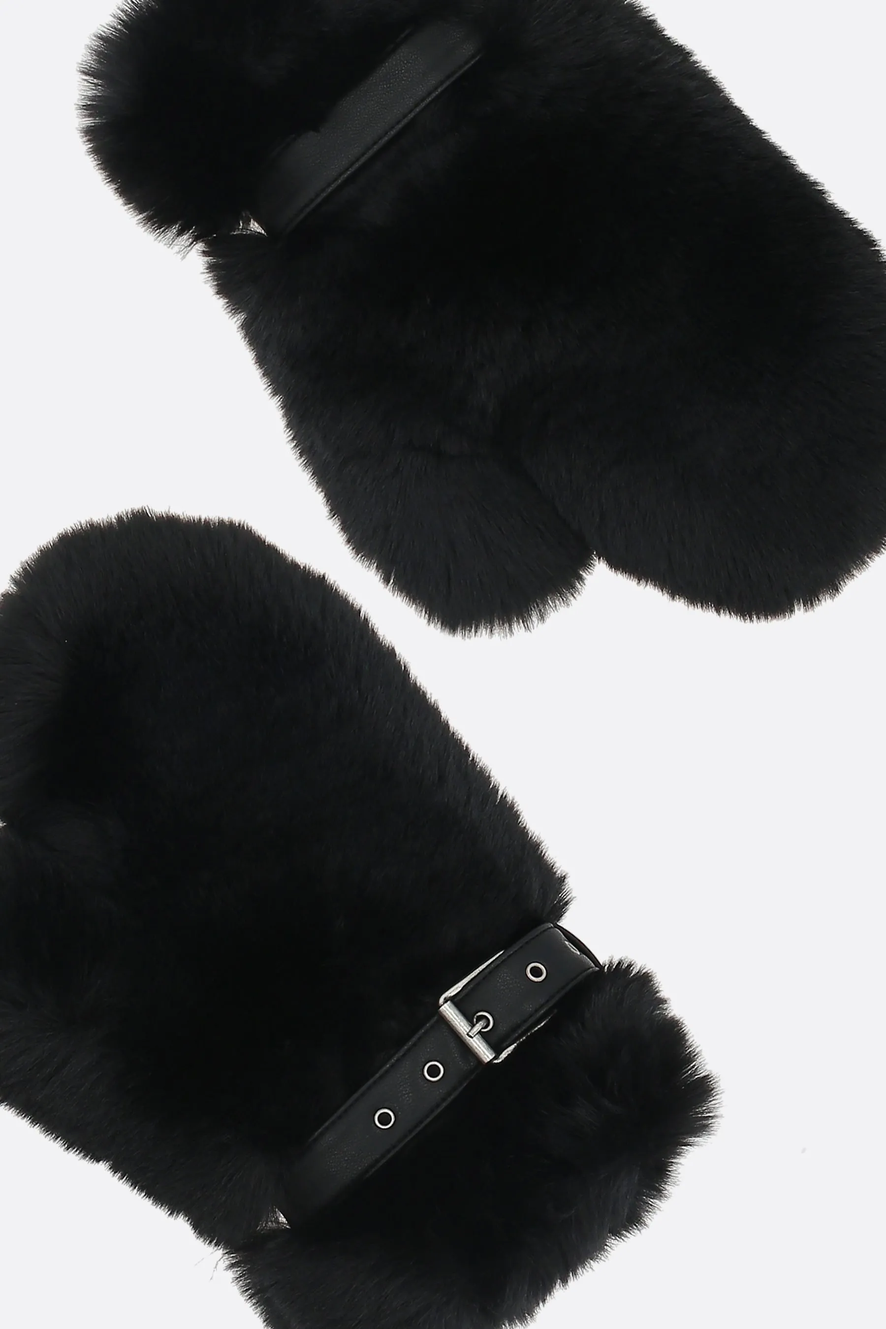 faux fur mittens