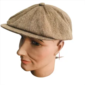 Flèchet - Silk 8 panel Cap  - Beige