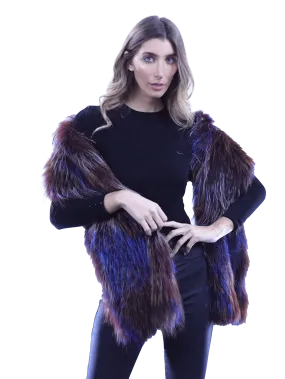 Fox Fur Shawl - Mixed Colors