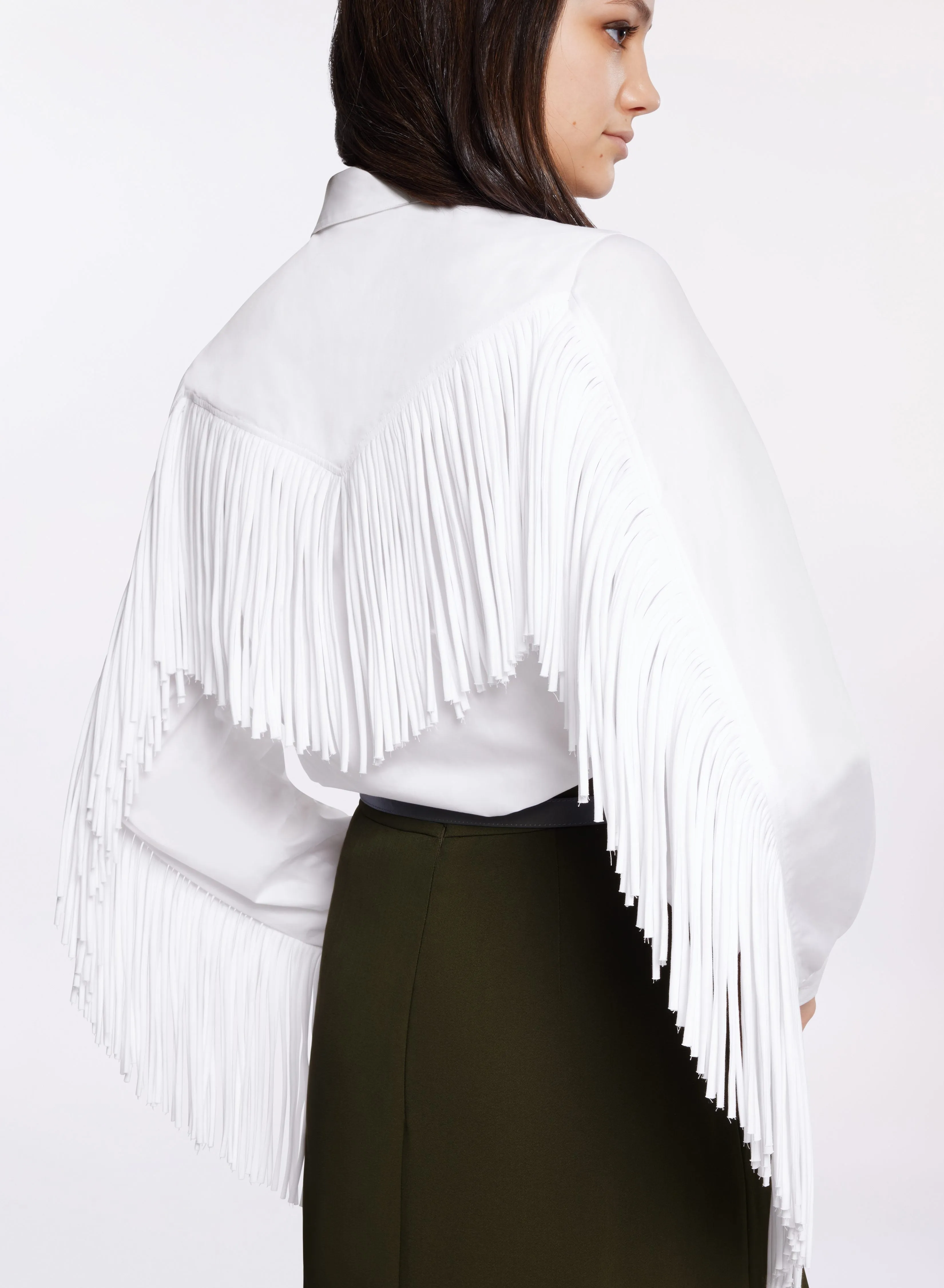 Fringed Poplin Shirt