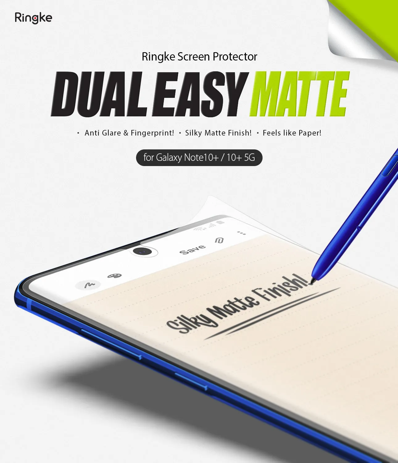 Galaxy Note 10 Plus Screen Protector | Dual Easy Film Matte