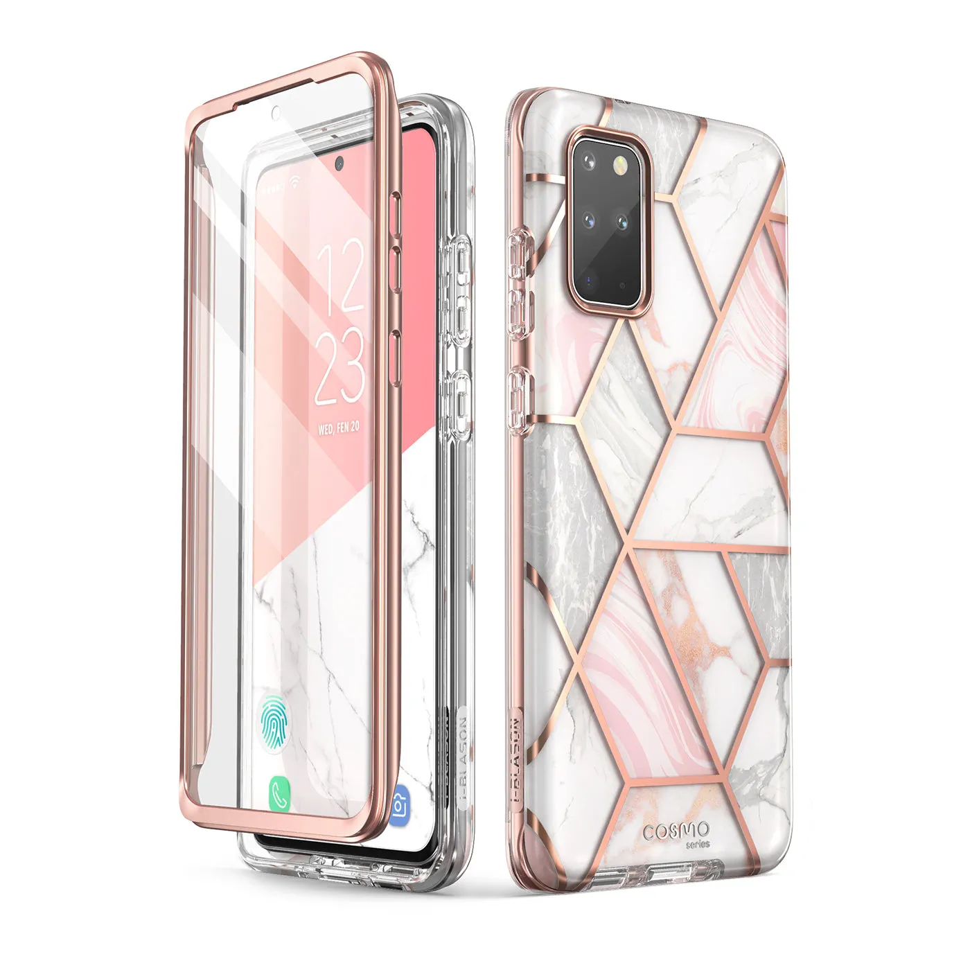 Galaxy S20 Plus Cosmo Case (with Screen Protector) - Marble Pink