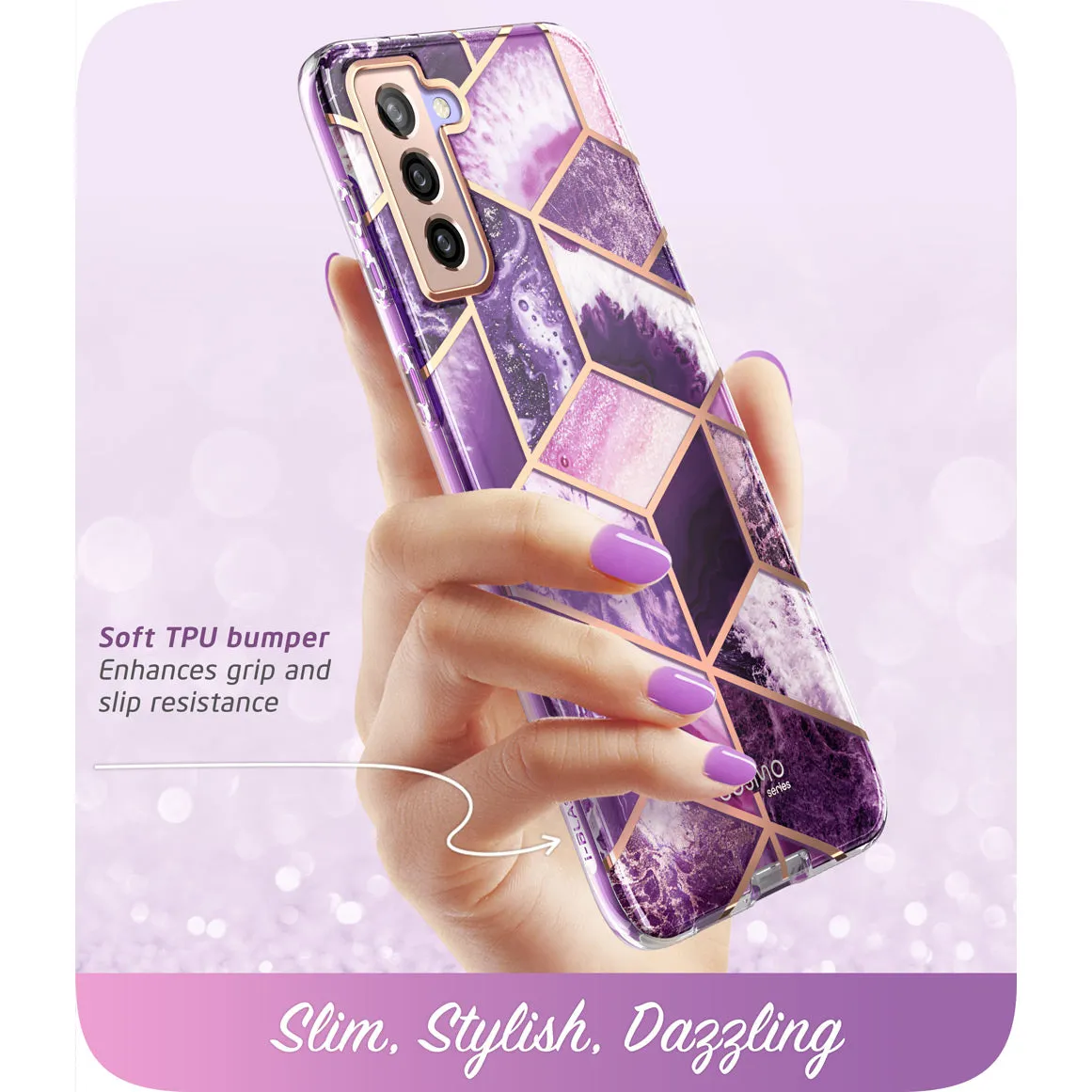 Galaxy S21 FE Cosmo Case(open box) - Marble Purple