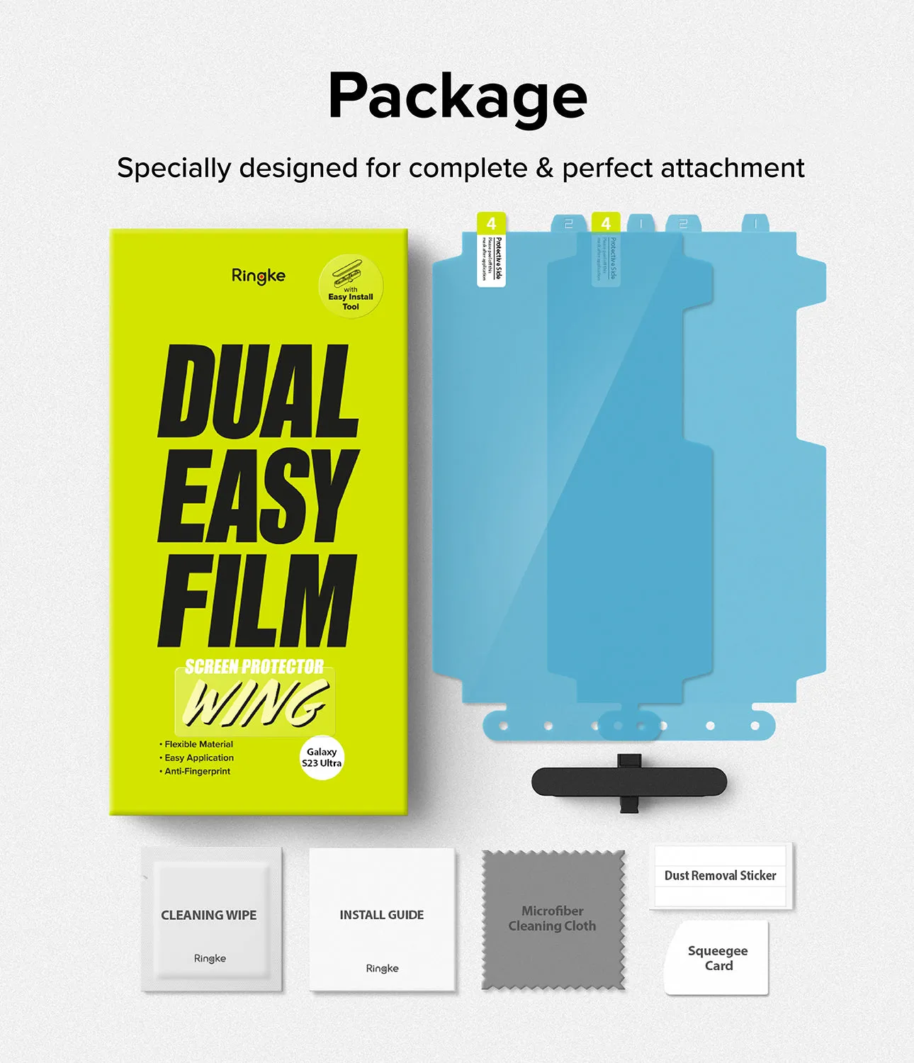 Galaxy S23 Ultra Screen Protector | Dual Easy Film Wing [2 Pack]