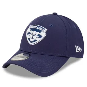 Geelong Cats Official AFL Team Colours 9FORTY Cloth Adjustable Strap Cap By New Era