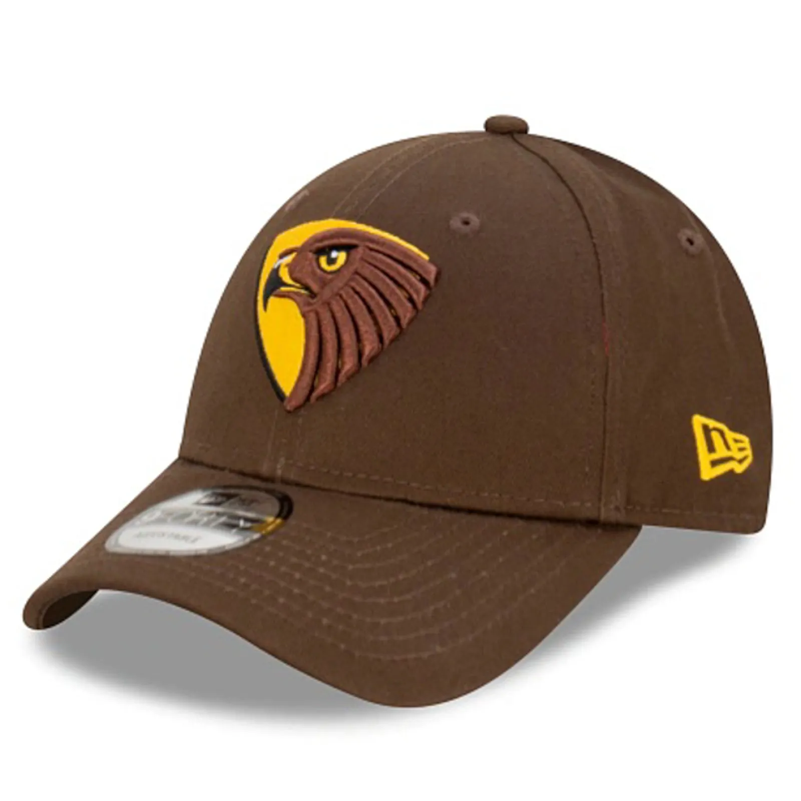 Hawthorn Hawks Official AFL Team Colours 9FORTY Cloth Adjustable Strap Cap By New Era