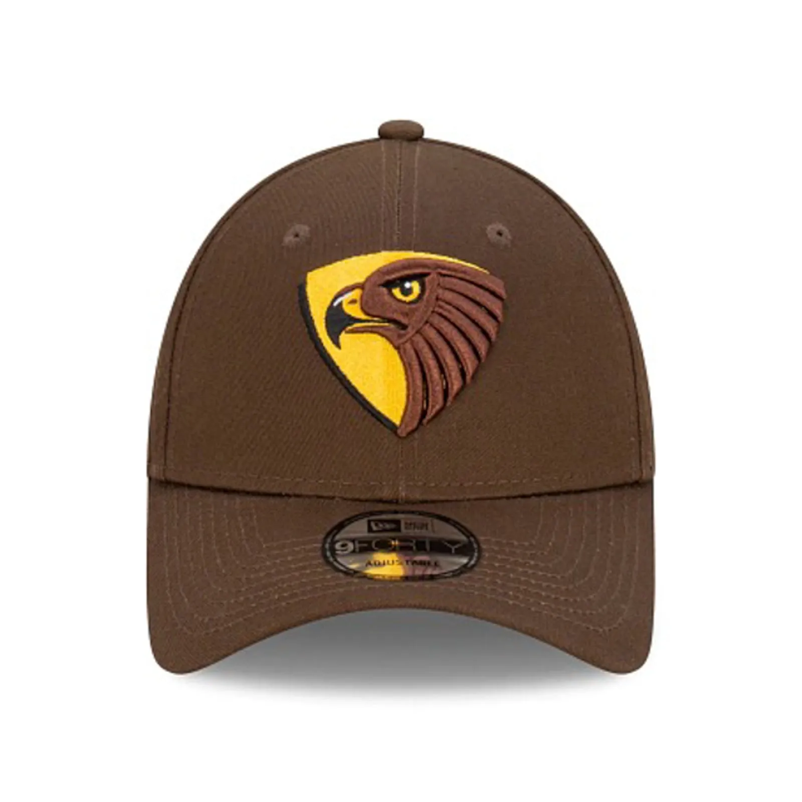 Hawthorn Hawks Official AFL Team Colours 9FORTY Cloth Adjustable Strap Cap By New Era