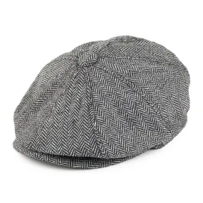 Herringbone Newsboy Cap - Grey