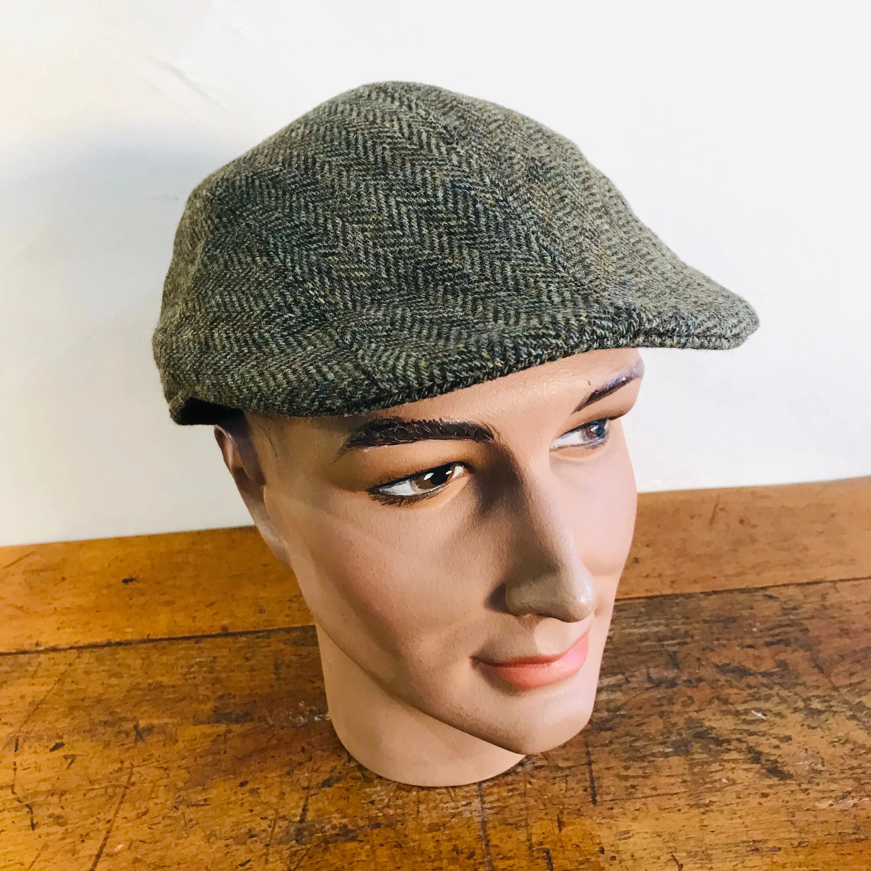 Hills Hats - Duckbill Ivy Cap - Dartford English Tweed - Green - XL