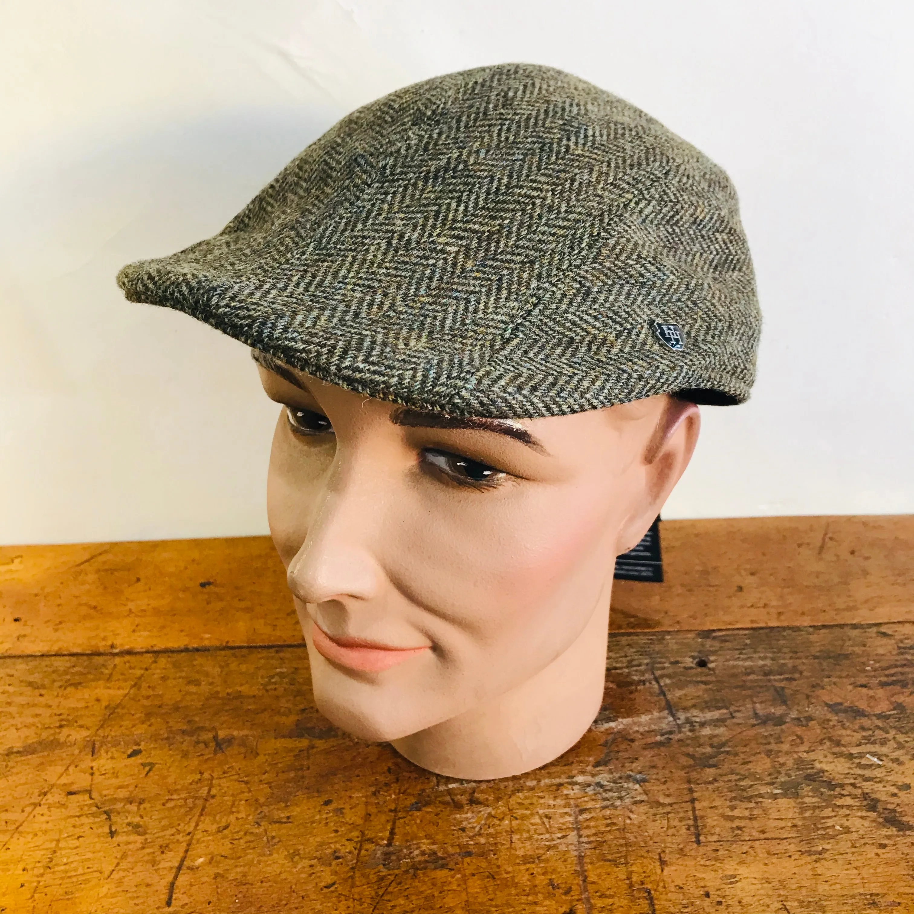 Hills Hats - Duckbill Ivy Cap - Dartford English Tweed - Green - XL