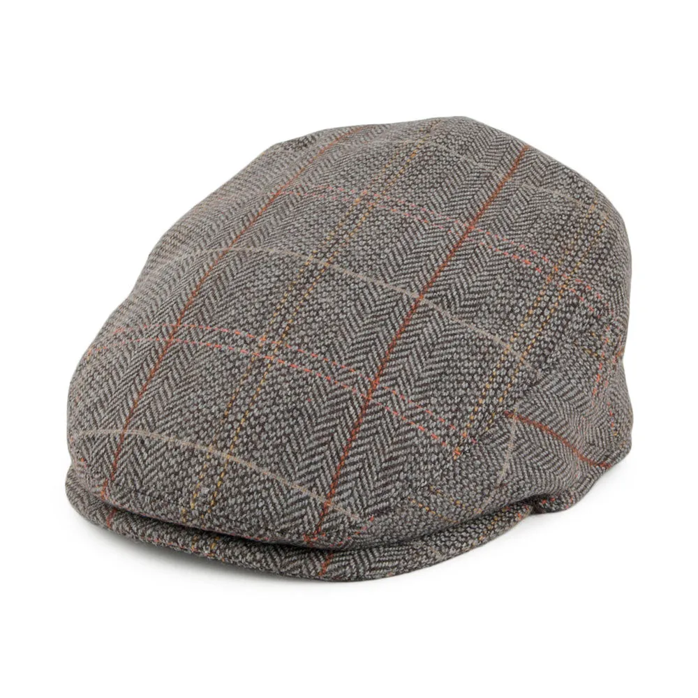 Kids Tweed Flat Cap - Brown-Grey