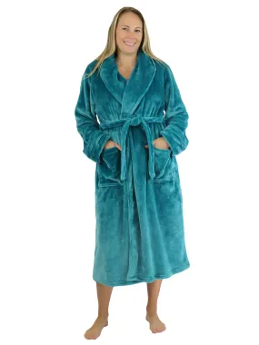 La Cera Plush Fleece Long Robe