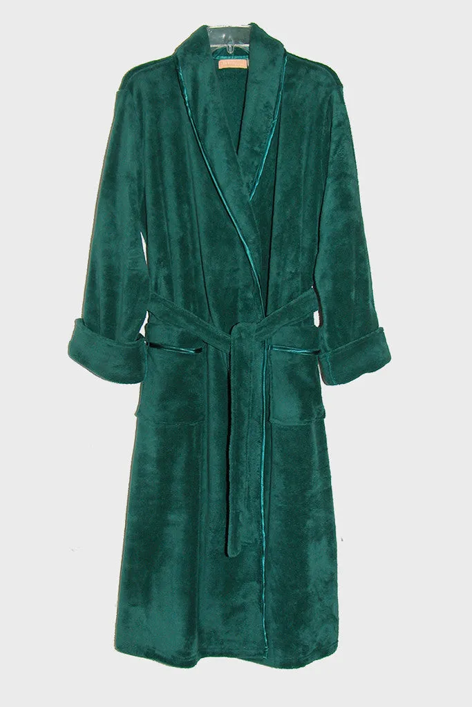 La Cera Plush Fleece Long Robe