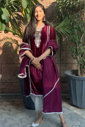 Makhmal Areca Kurta