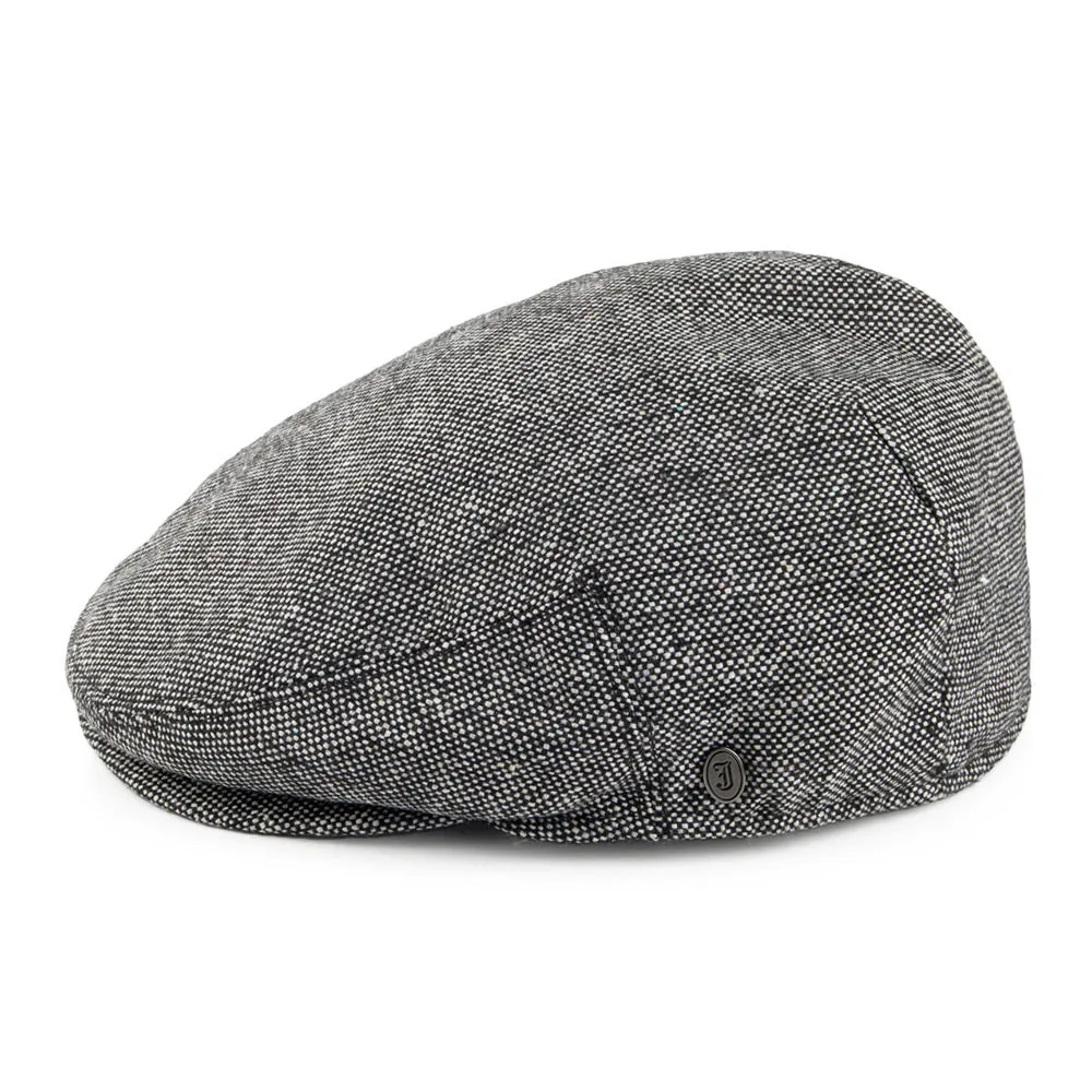 Marl Tweed Flat Cap Black Wholesale Pack