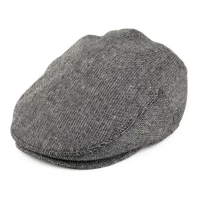 Marl Tweed Flat Cap Black Wholesale Pack