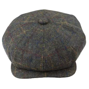 Mens 8 Panel Razor Baker Boy Hat Wool Tweed Blinders Newsboy Flat Cap Check