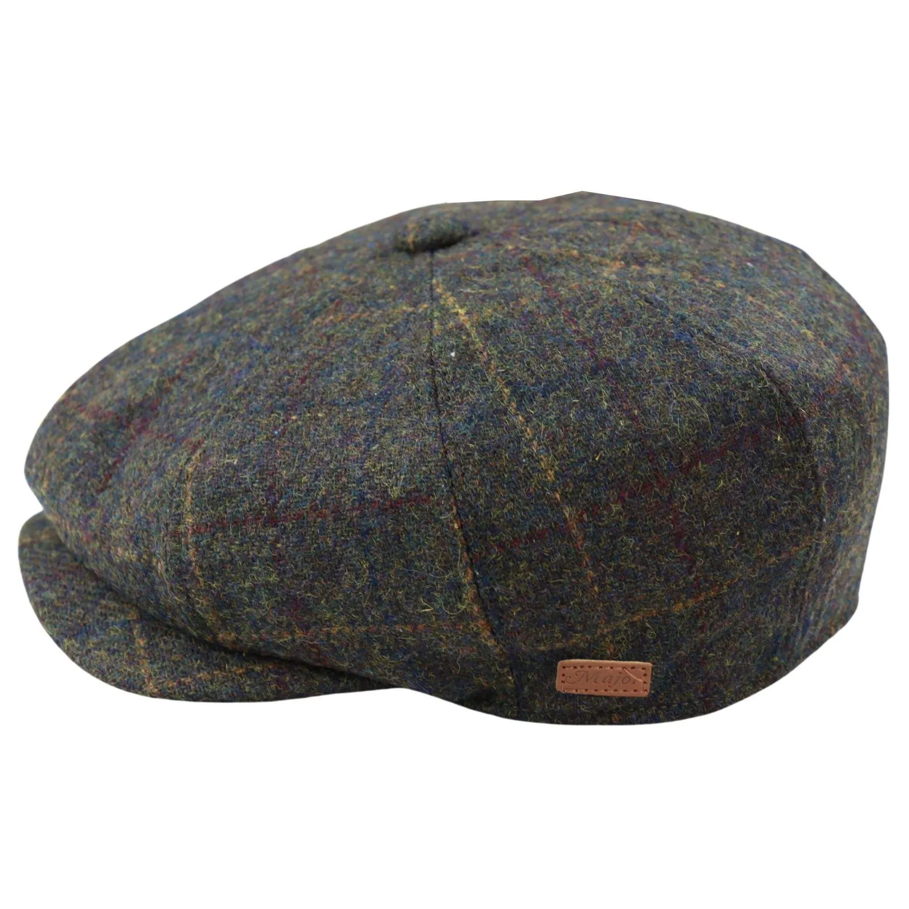 Mens 8 Panel Razor Baker Boy Hat Wool Tweed Blinders Newsboy Flat Cap Check