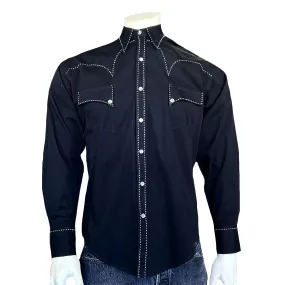 Men's Black Classic Quarter Horse Western Shirt